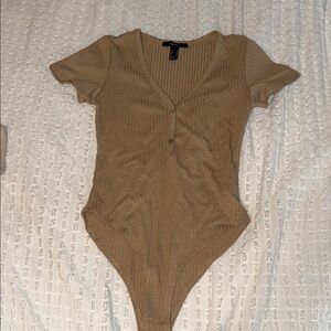 Forever 21 Beige Ribbed Top